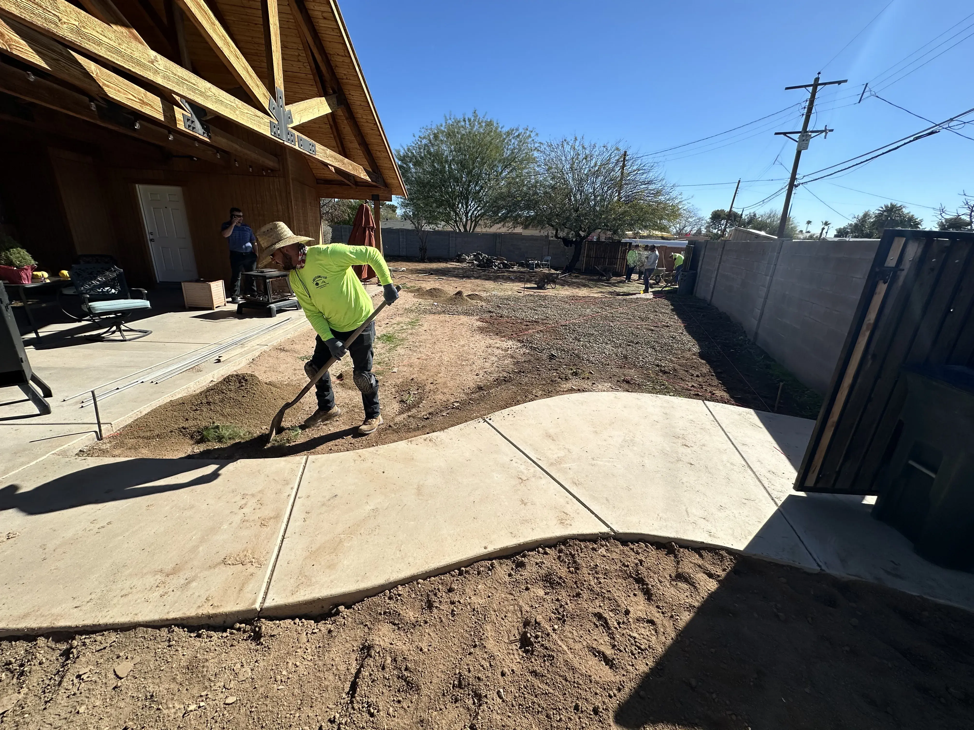 Before: Backyard renovation with native plants and paver patio