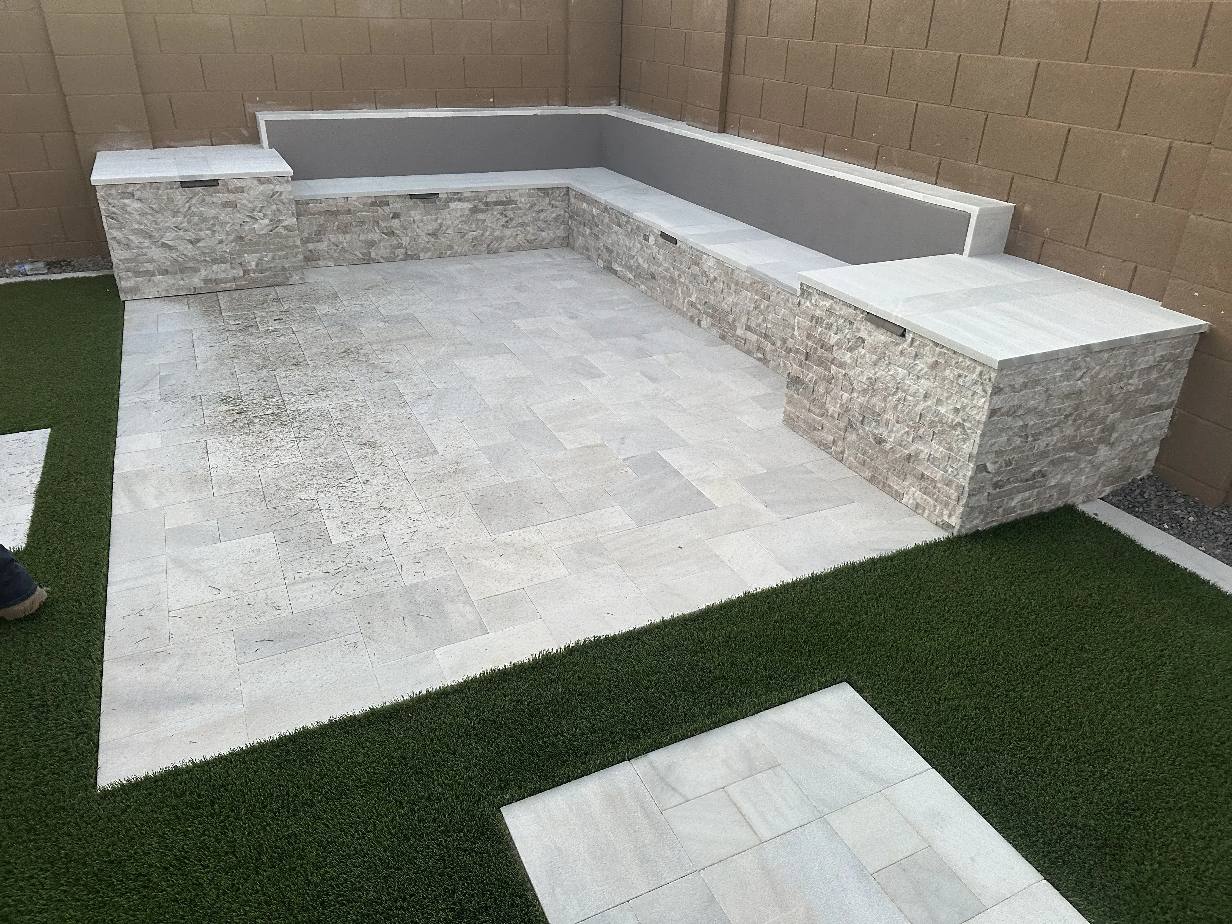 After: Backyard renovation with native plants and paver patio