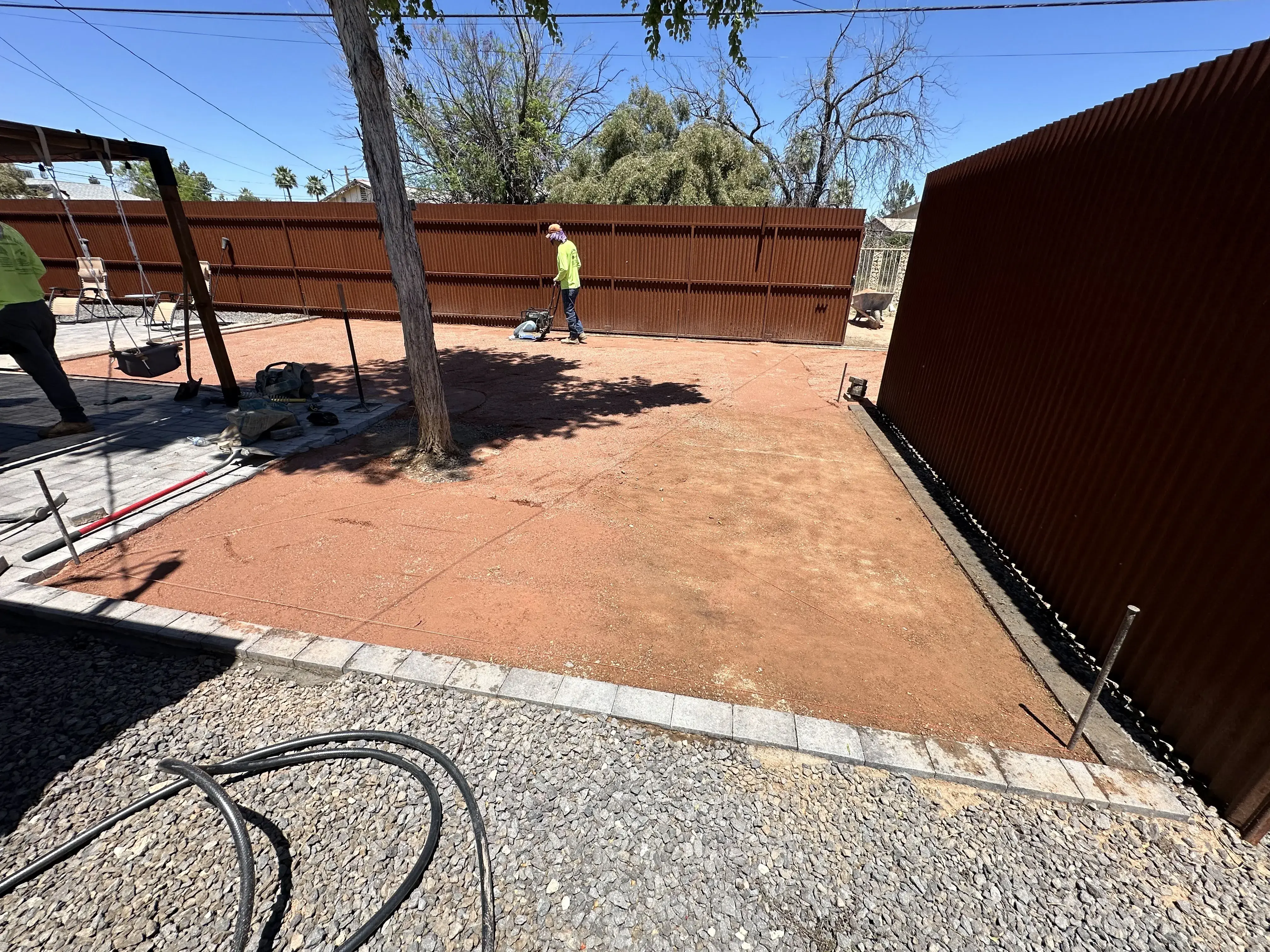 Before: New outdoor kitchen and BBQ area